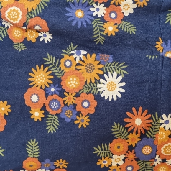 Princess Highway, floral linen dress, navy blue, size 8 - Picture 3 of 5